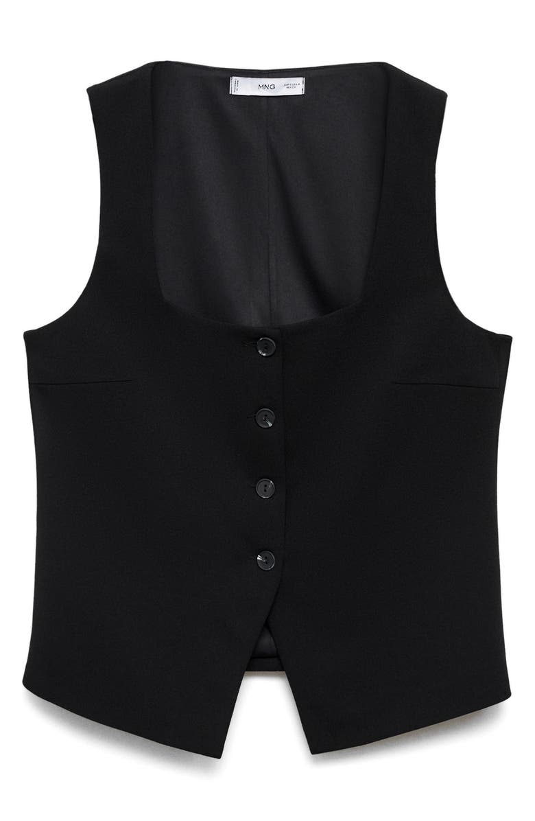 MANGO Square Neck Vest, Alternate, color,