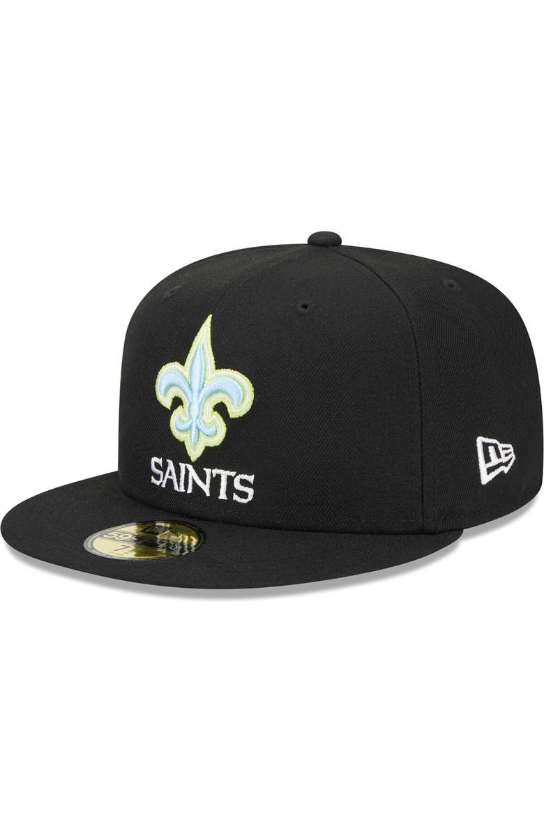 New Era Men's New Era Black New Orleans Saints Multi 59FIFTY Fitted Hat, Alternate, color, 