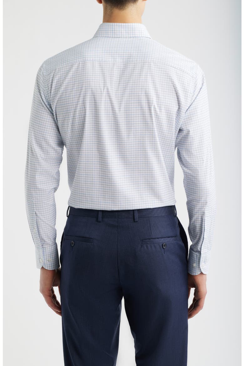 Rommel Check Performance Twill Button-Down Shirt, Alternate, color, COTTAGE BLUE