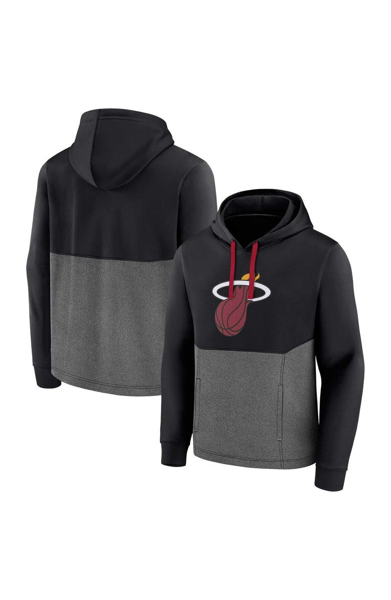 FANATICS Men's Fanatics Branded Black Miami Heat Winter Camp Pullover Hoodie, Alternate, color,