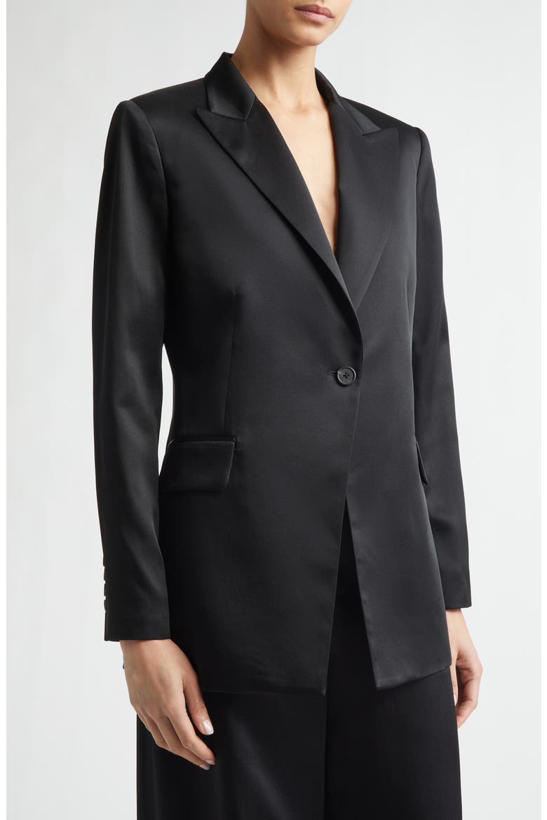 Bow Jacket, Alternate, color, BLACK