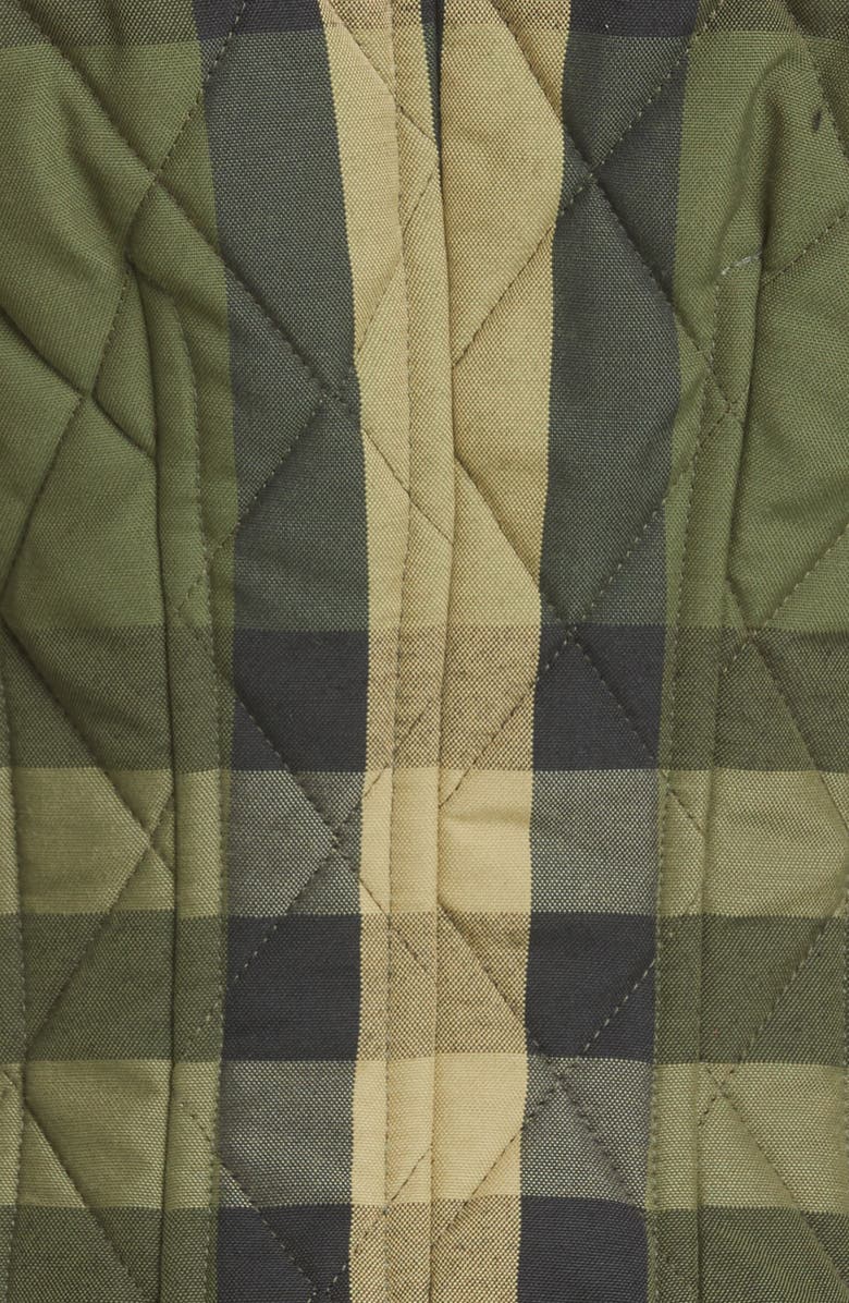 Burberry Lydd Check Fitted Quilted Flannel Barn Jacket, Alternate, color, 