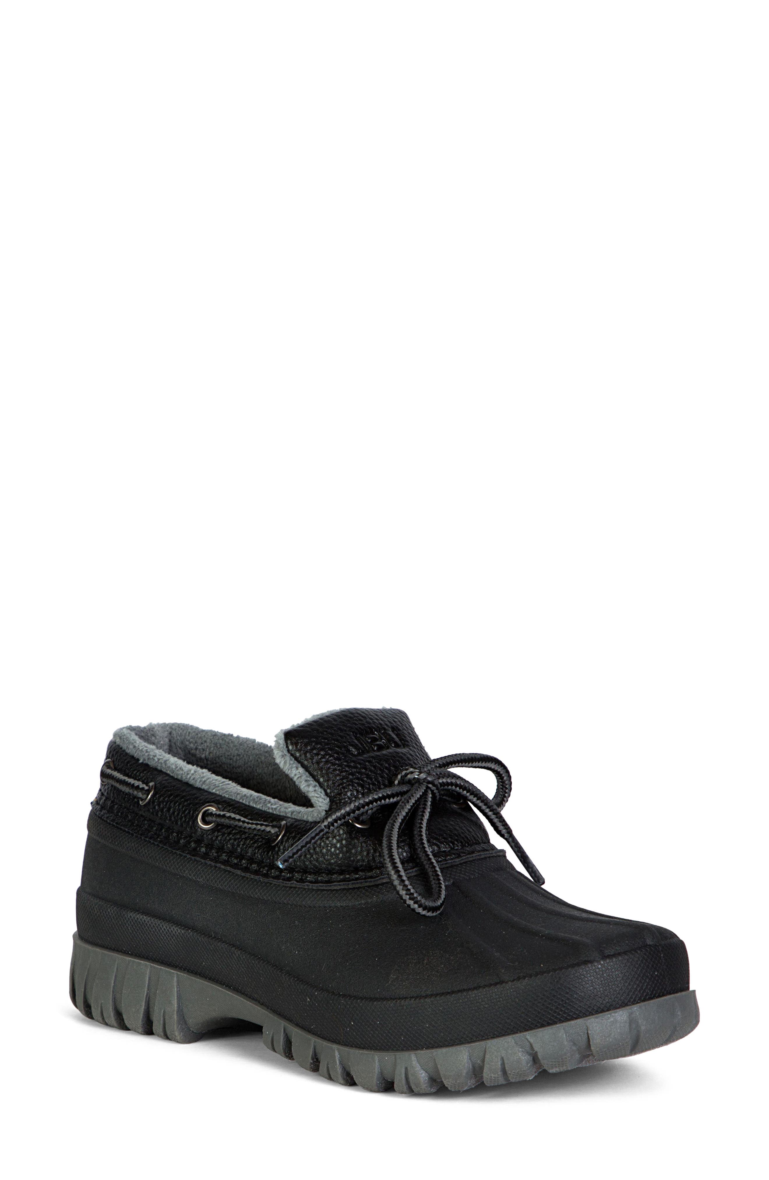 Willow Waterproof Faux Leather Shoe, Main, color, BLACK