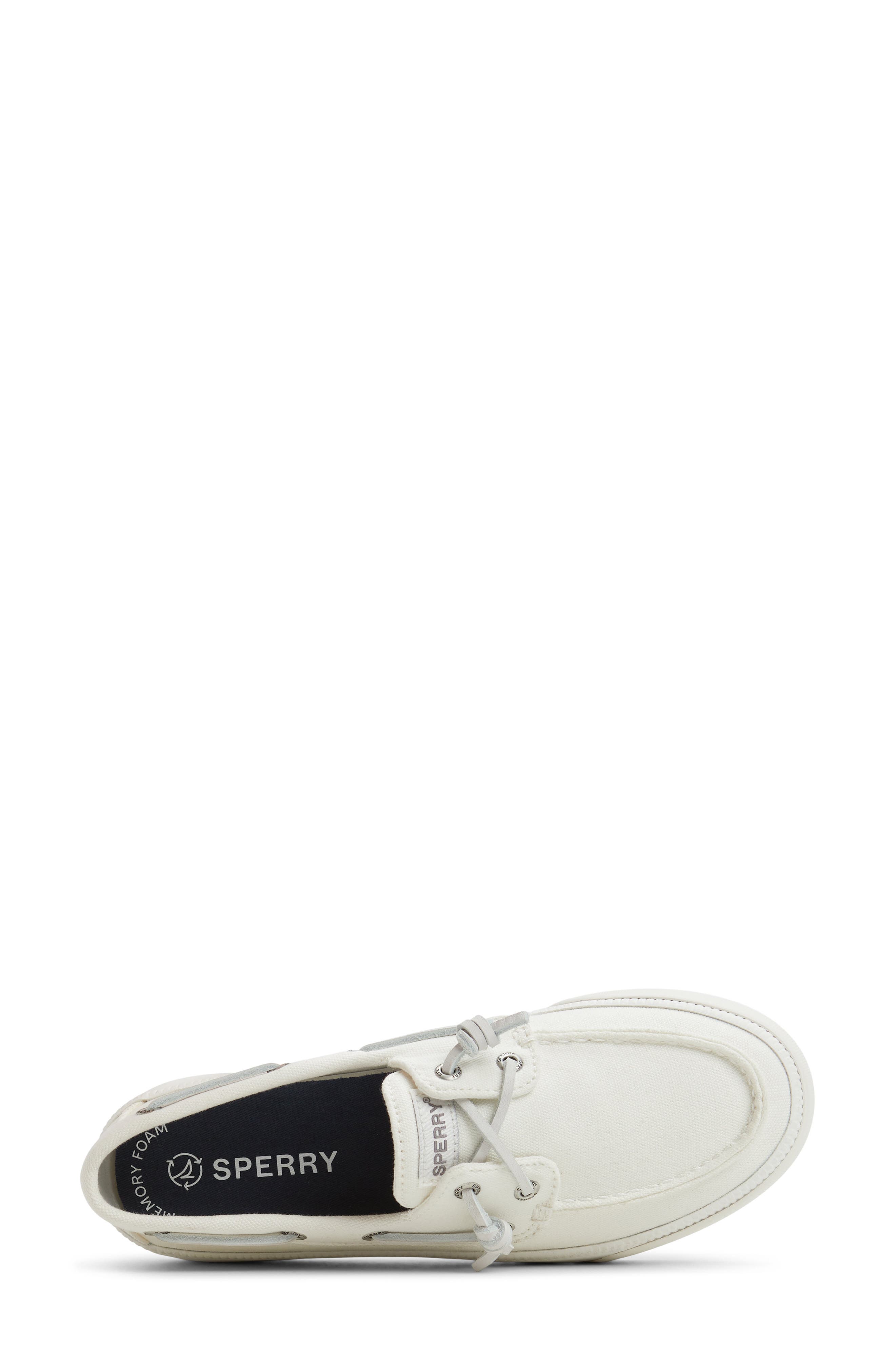 Sperry Bahama Platform Boat Shoe, Alternate, color, White