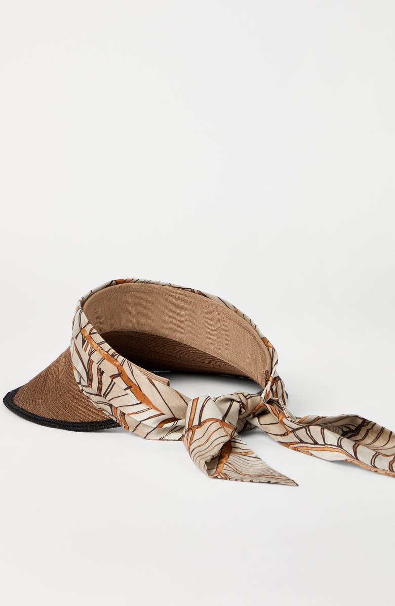Brunello Cucinelli Papyrus print visor, Alternate, color, 