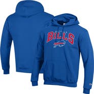 Champion Men's Champion Royal Buffalo Bills Powerblend Arch over Logo Hoodie