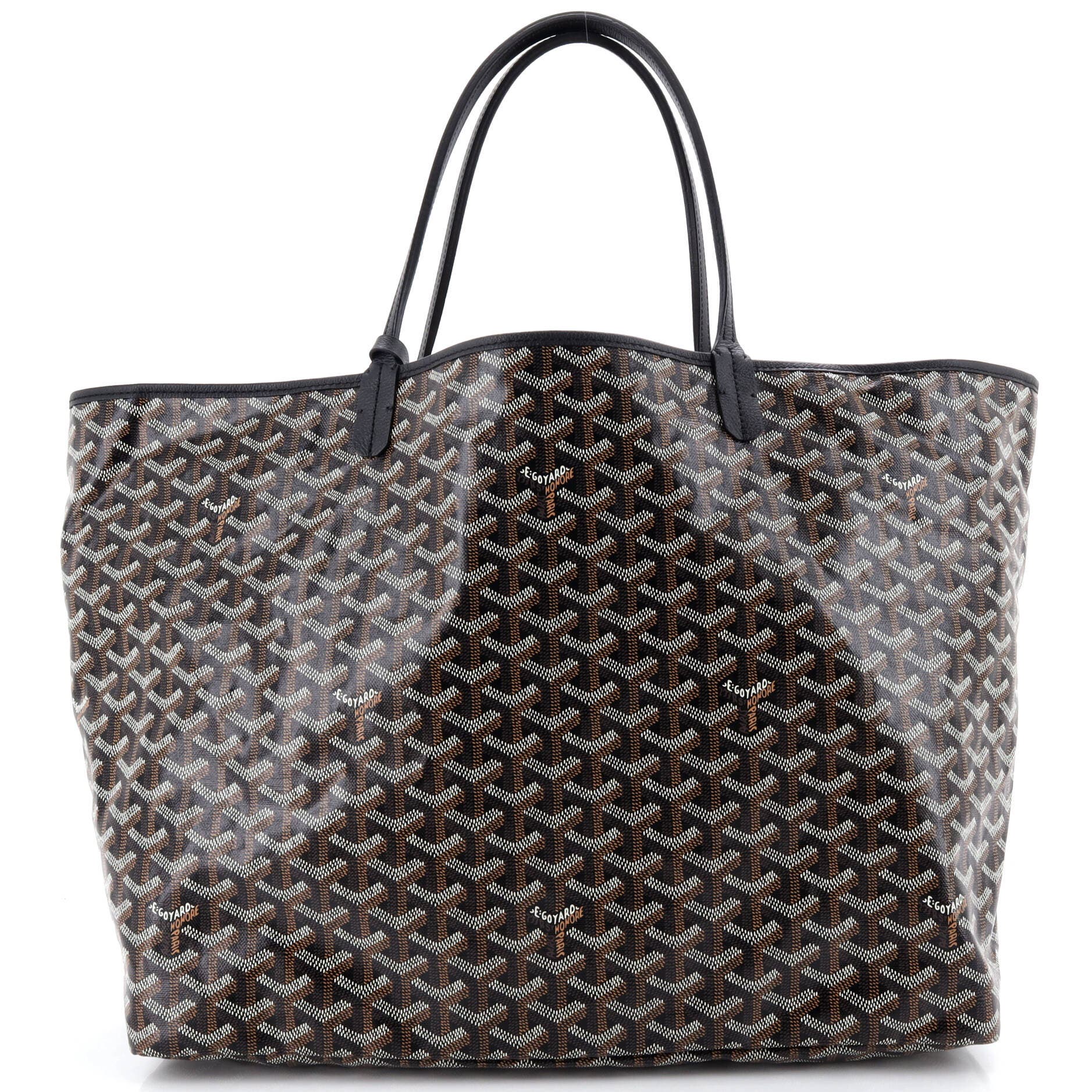 Pre-Owned Goyard Saint Louis Tote Coated Canvas GM, Alternate, color, Black
