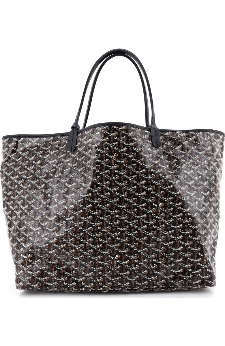 Pre-Owned Goyard Saint Louis Tote Coated Canvas GM, Alternate, color, Black