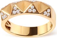 Haus of Brilliance 14K Yellow Gold 1/4Cttw White Diamond Pyramid Band Ring