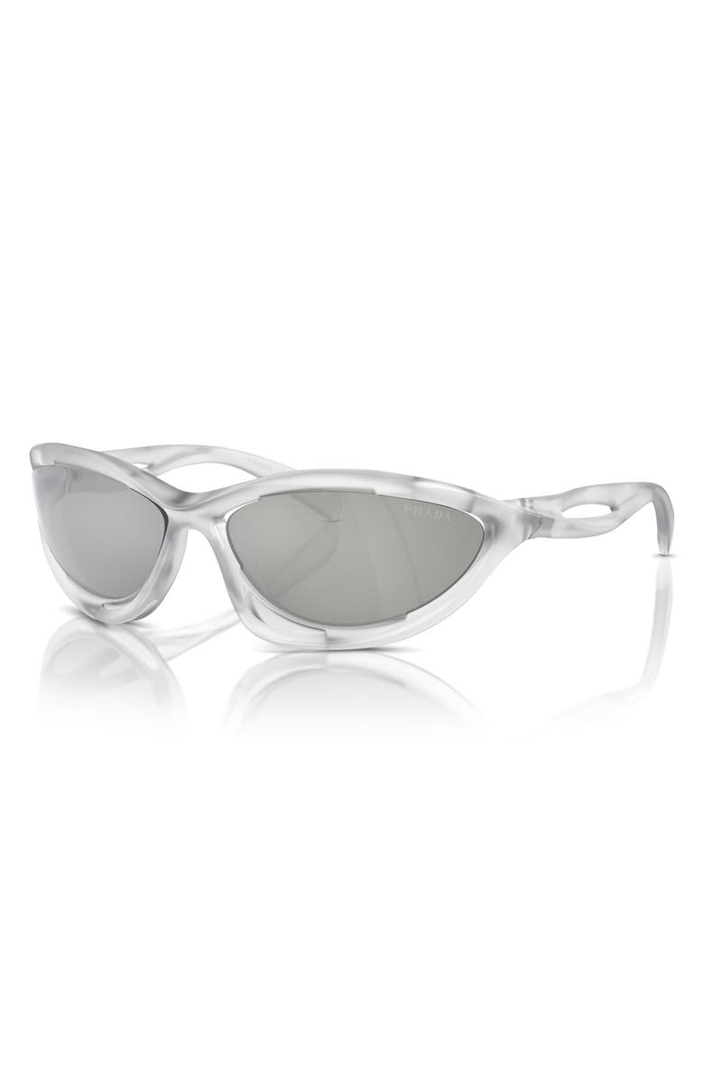 Prada 60mm Cat Eye Sunglasses, Alternate, color, Crystal