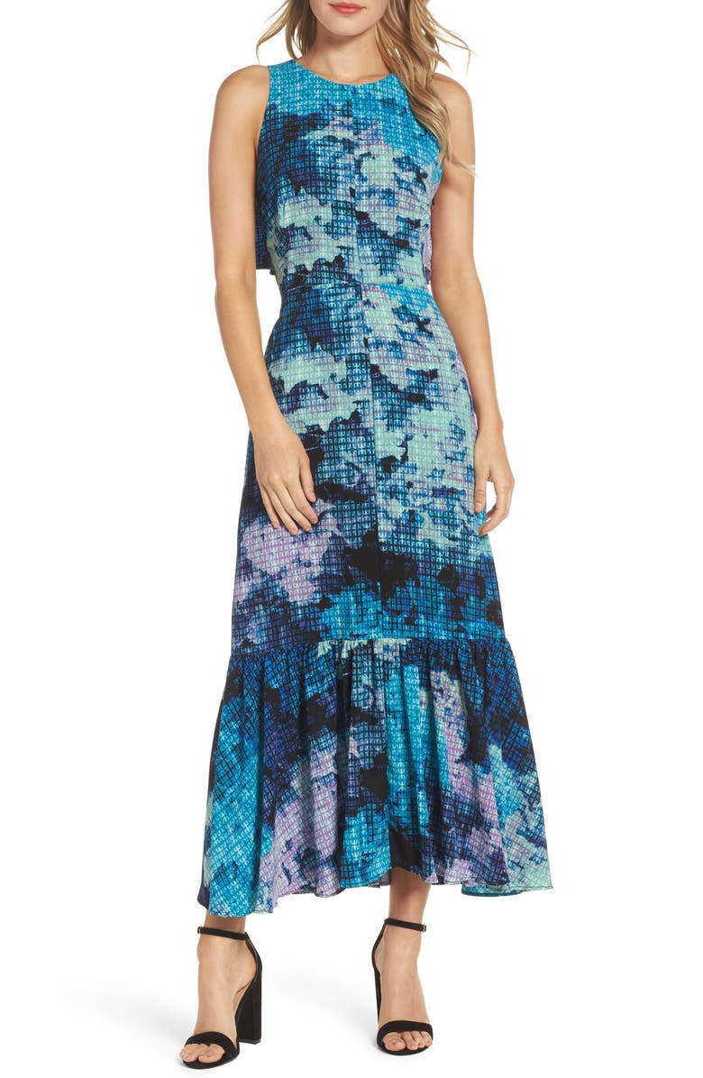 Maggy London Print Maxi Dress, Main, color, 