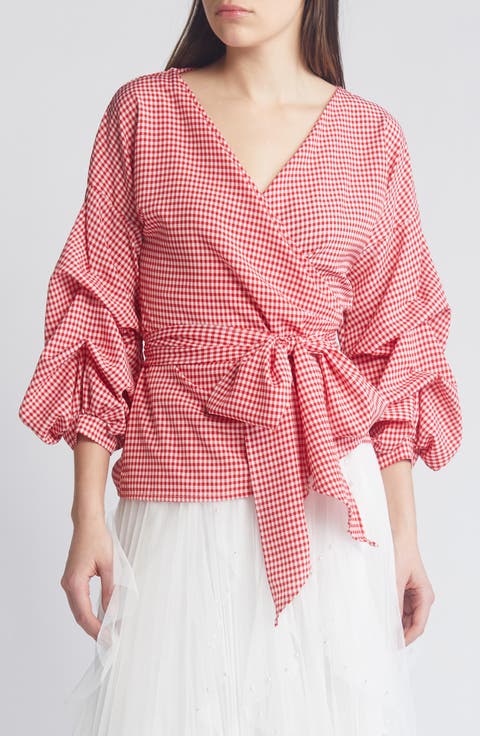 Anna Tie Waist Wrap Top