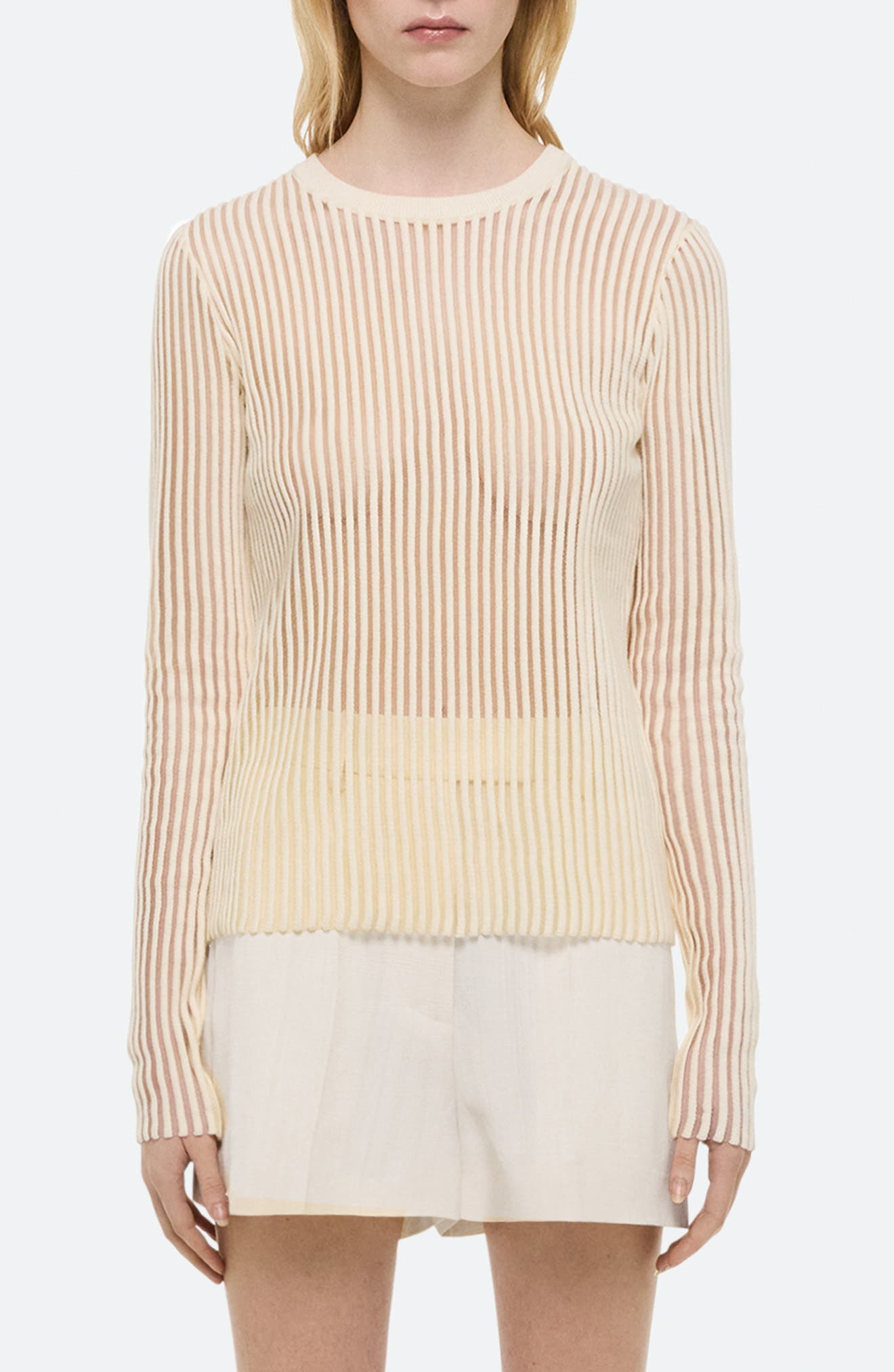 Sheer Stripe Sweater