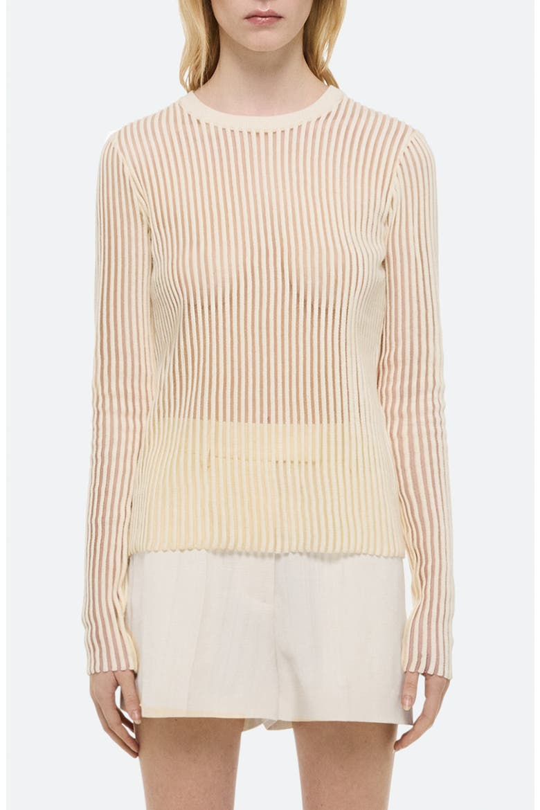 Sheer Stripe Sweater, Main, color, IVORY - C05