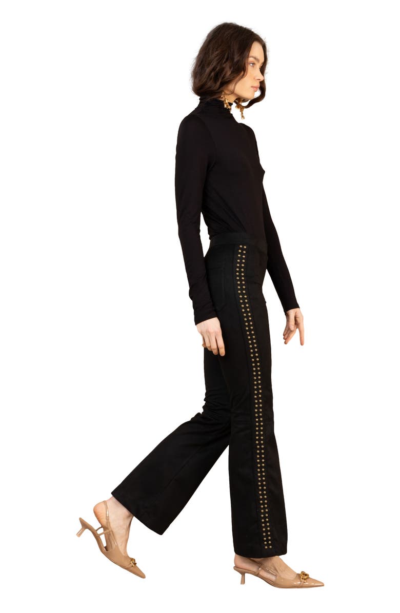 Hale Bob Alexia Suede Studs Pant, Alternate, color, 
