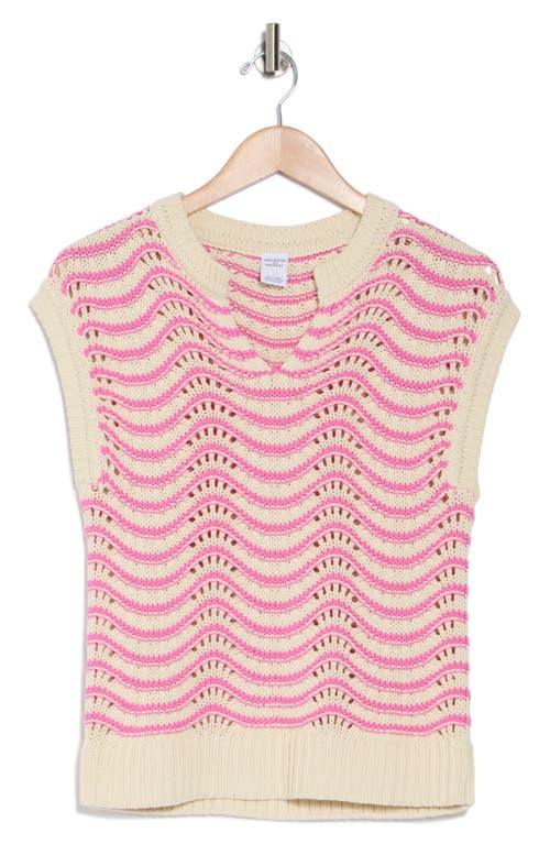 Melrose And Market Split Neck Sleeveless Sweater