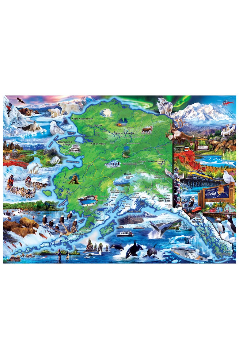 Alaska Last Frontier 1000 Piece Puzzle, Alternate, color, Multicolor