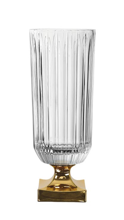 Minerva 15" Vase with Golden Foot