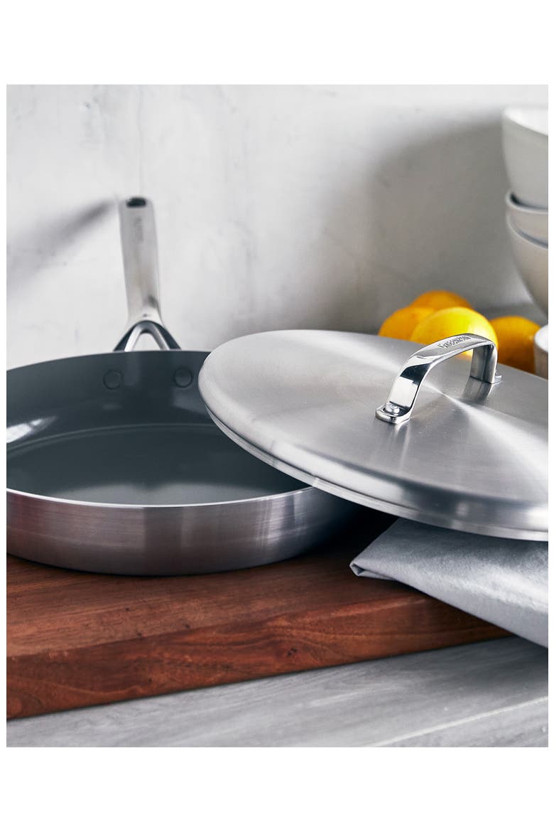 GP5 Stainless Steel 12-Inch Frying Pan & Lid, Alternate, color, STAINLESS STEEL