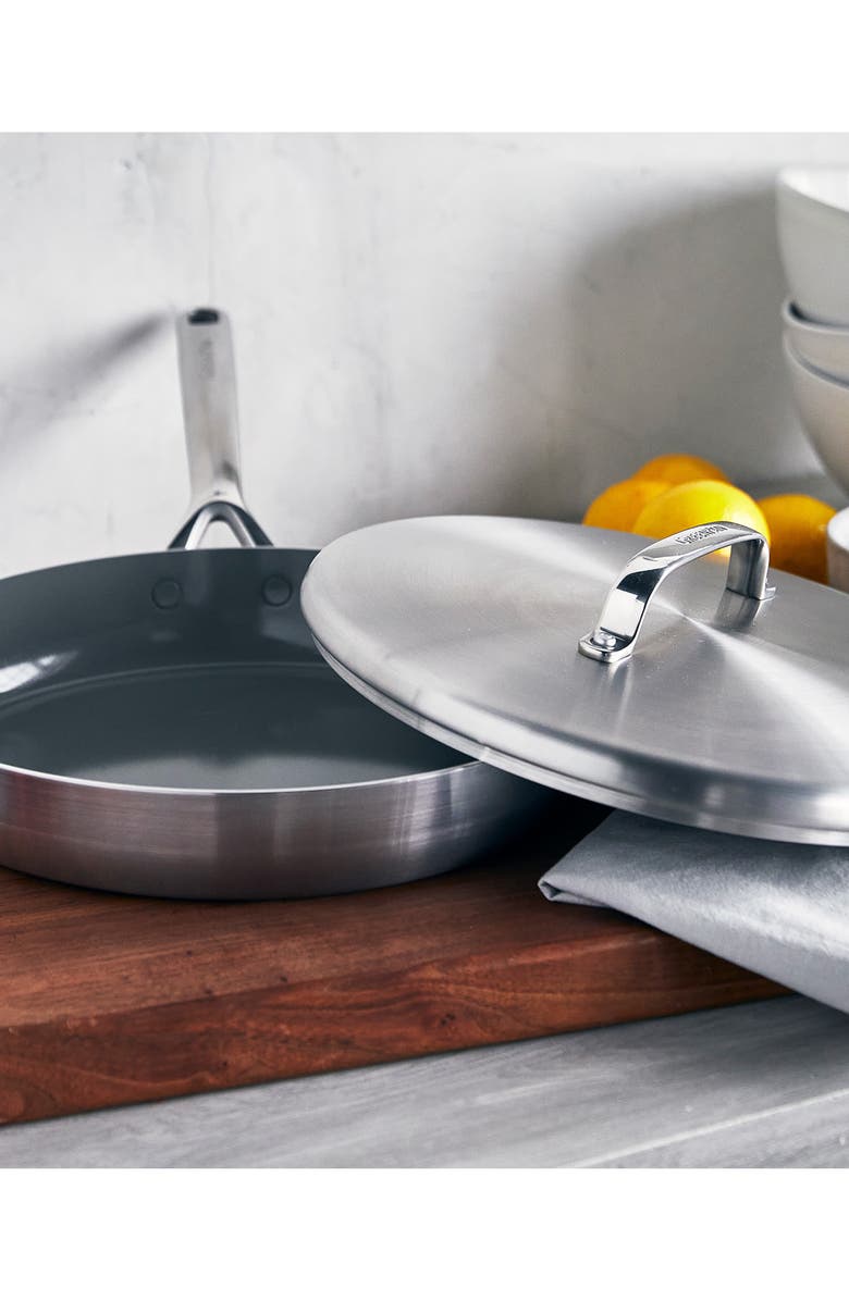 GreenPan GP5 Stainless Steel 12-Inch Frying Pan & Lid, Alternate, color, Stainless Steel