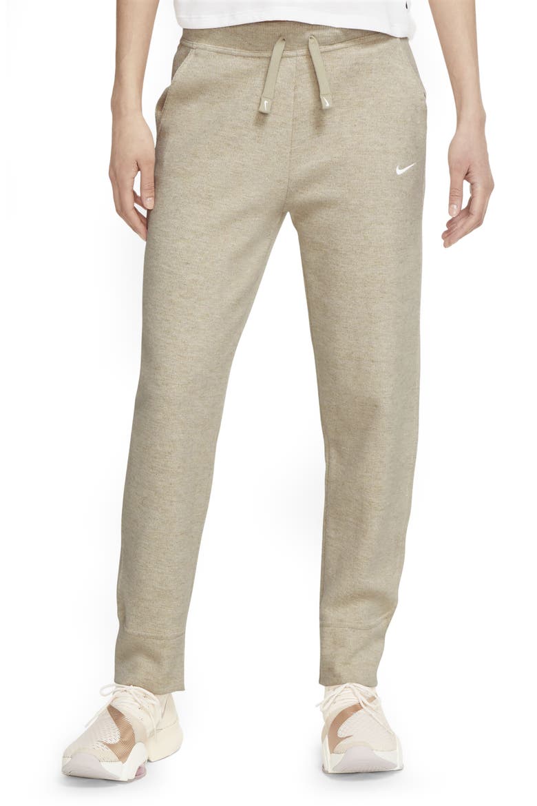 Thermal Fleece Tapered Pants, Main, color, RATTAN/ HEATHER/ WHITE
