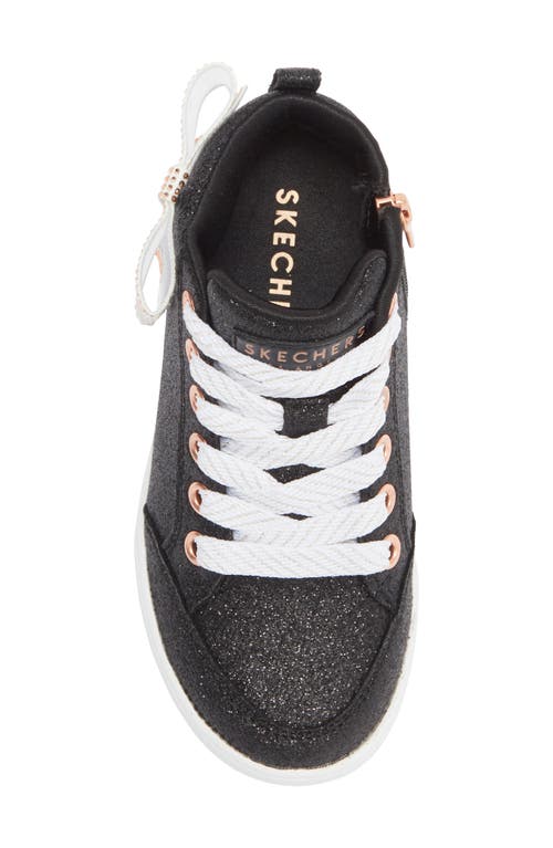 Skechers Kids' Shoutouts 2.0 Glitter High Top Sneaker In Black