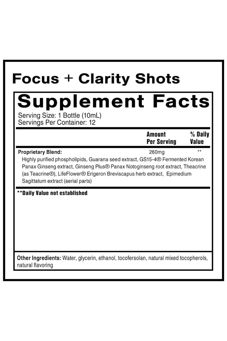Focus and Clarity Liposomal Energy Support Shot, Alternate, color, None
