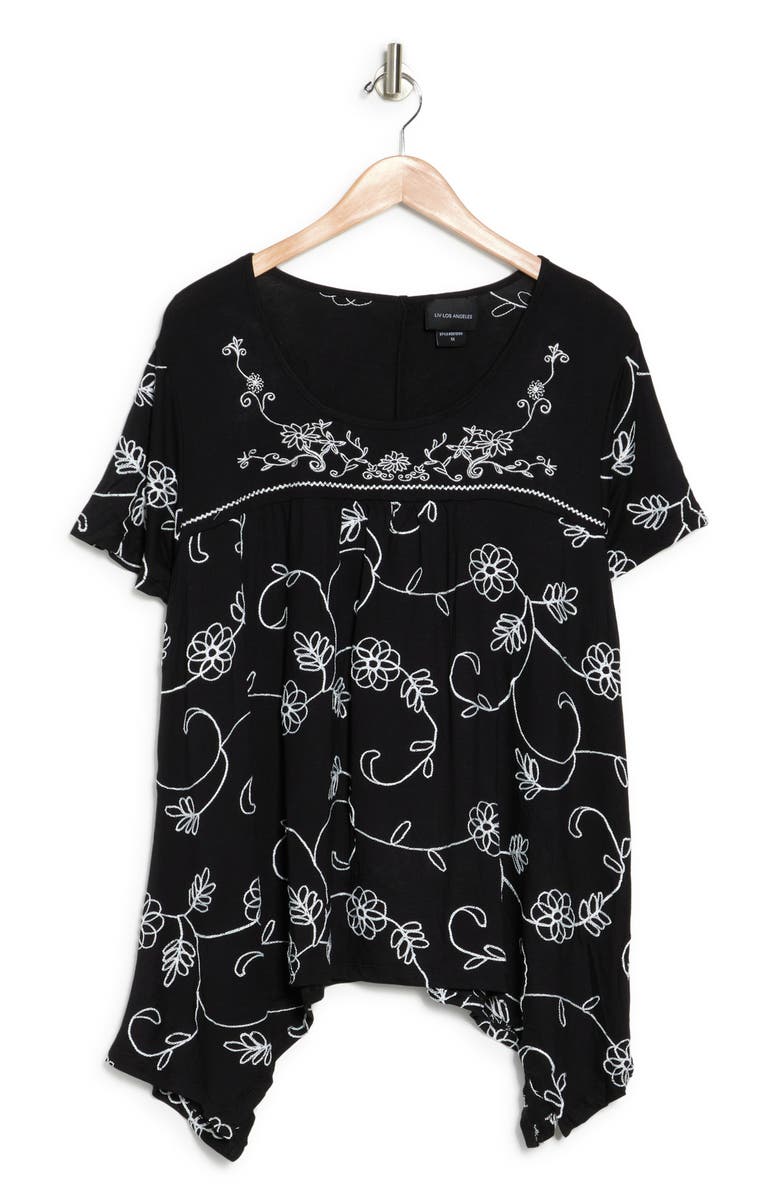 Forgotten Grace Floral Sharkbite Hem T-Shirt, Alternate, color, 