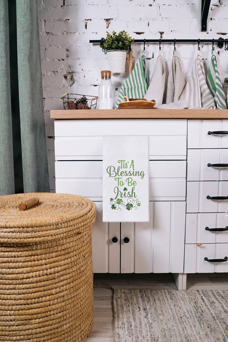 Tis' A Blessing Flour Sack Kitchen Dishtowel, Alternate, color, White