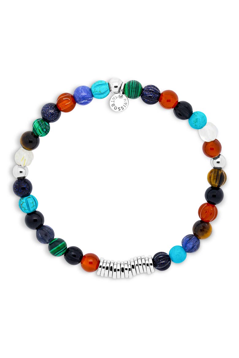 Men's Classic Discs Beaded Bracelet, Alternate, color, MULTICOLOR