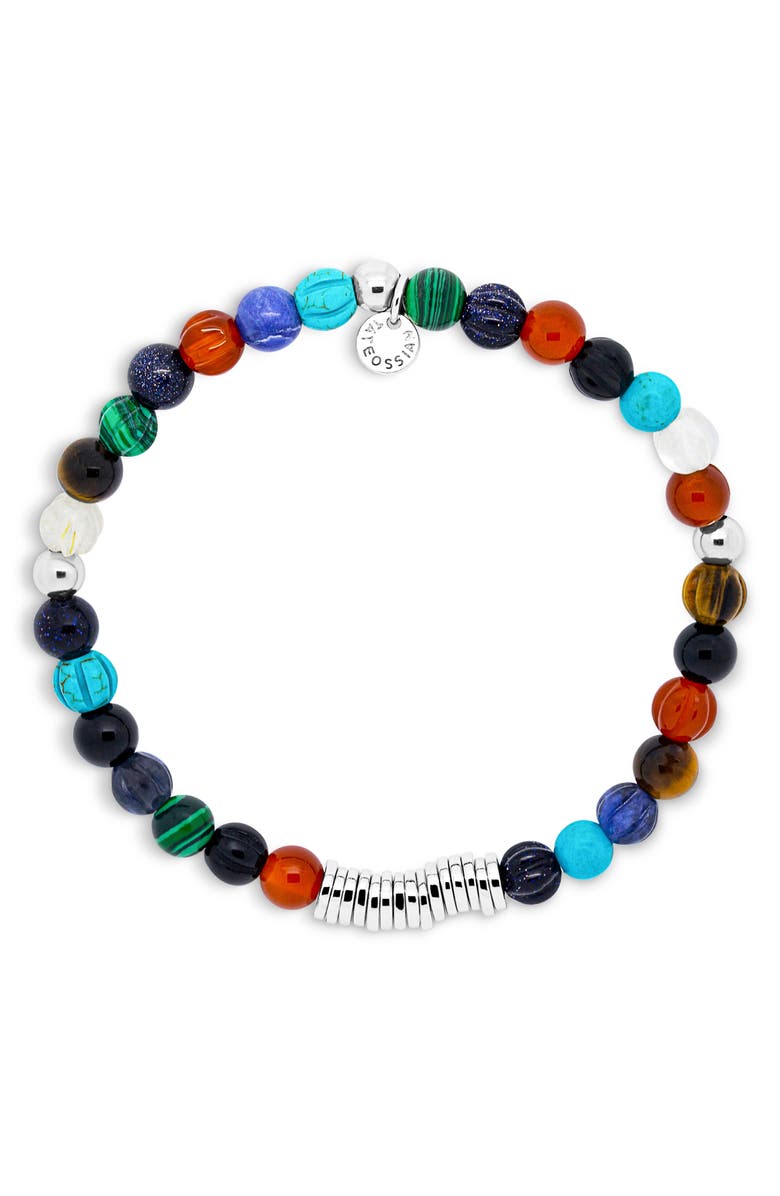 Tateossian Men's Classic Discs Beaded Bracelet, Alternate, color, Multicolor