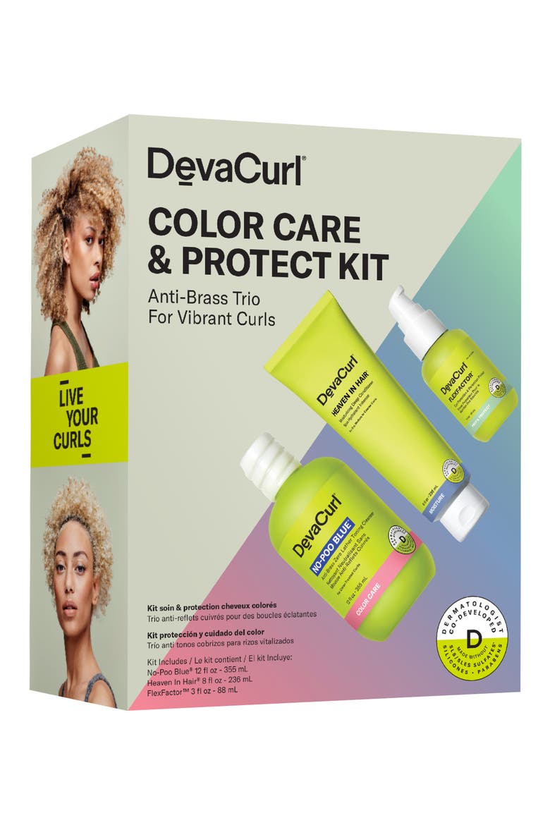 Color Care & Protect Kit T Anti-Brass Trio For Vibrant Curls (Limited Edition) $71 Value, Alternate, color, NO COLOR