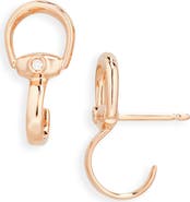 Gucci Horsebit Diamond Hoop Earrings