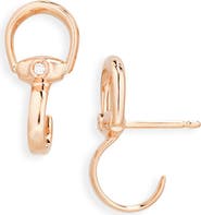 Gucci Horsebit Diamond Hoop Earrings