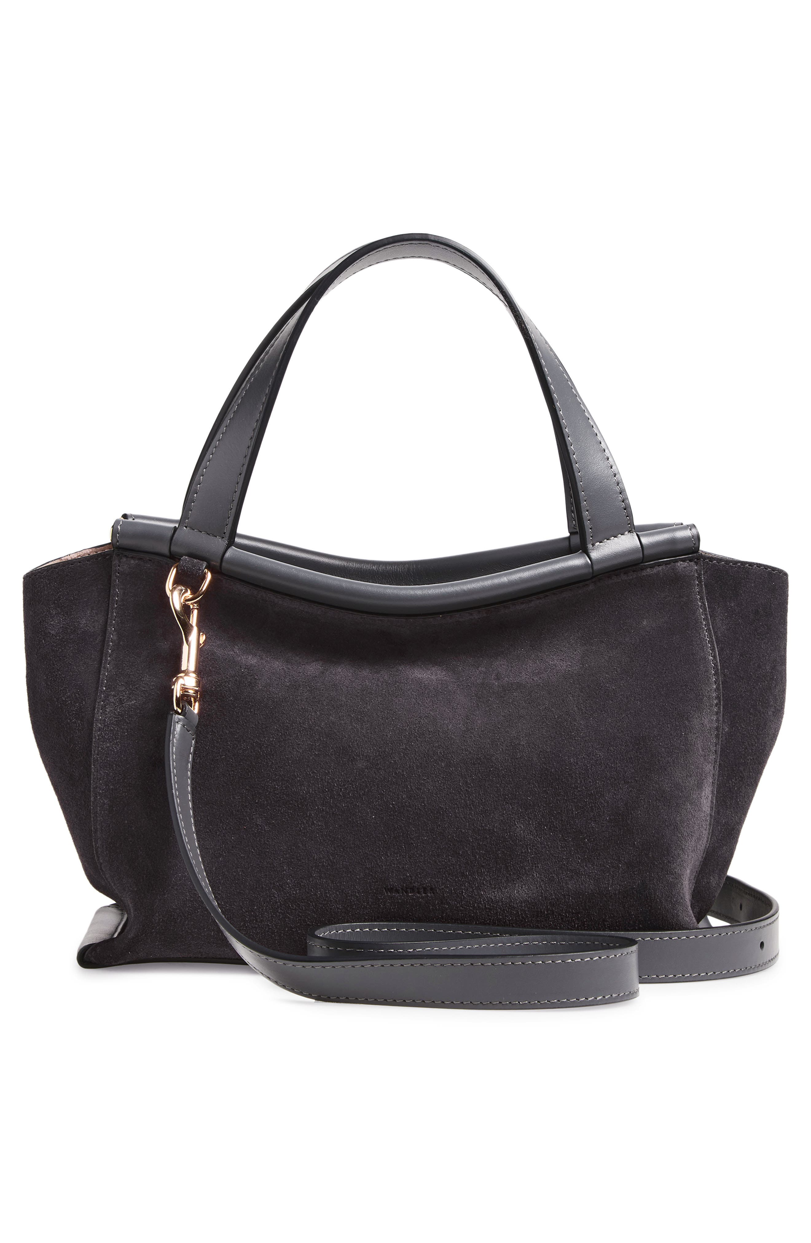 Wandler Ida Leather Handbag, Alternate, color, Space Suede