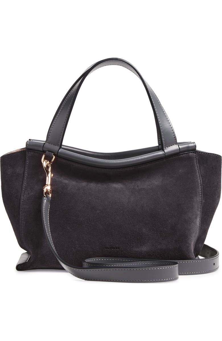 Wandler Ida Leather Handbag, Alternate, color, Space Suede