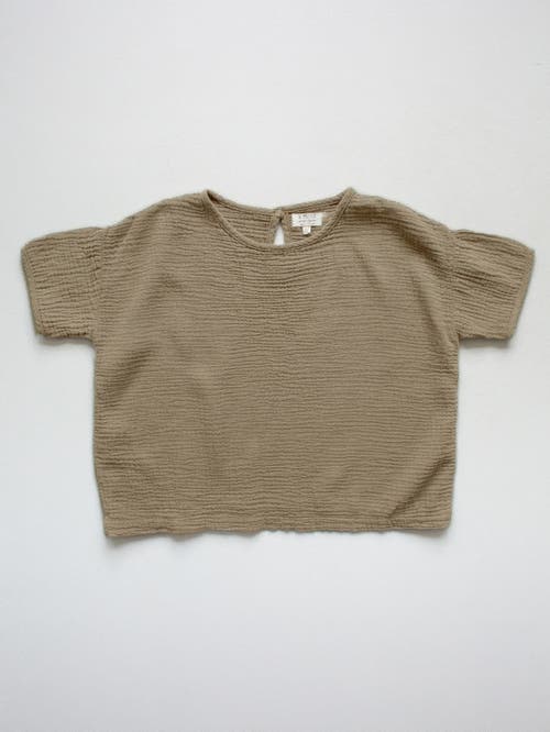 The Simple Folk Kid's Organic Muslin Top In Sand