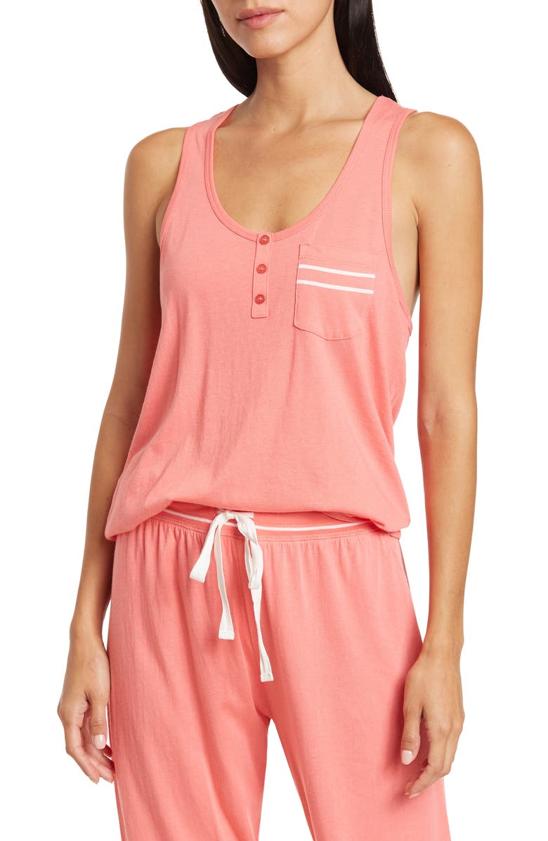 PJ Salvage Pocket Racerback Tank, Main, color, 