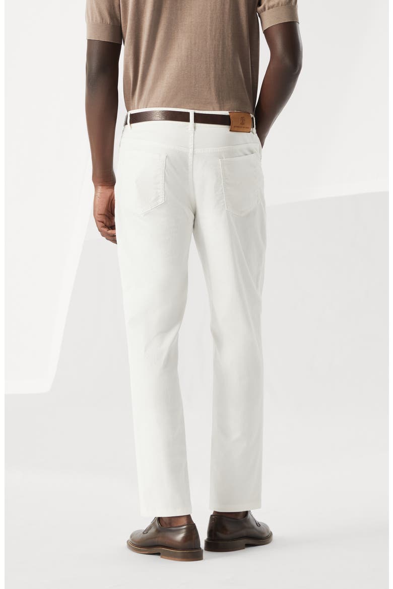 Gabardine garment dyed trousers, Alternate, color, Ecru