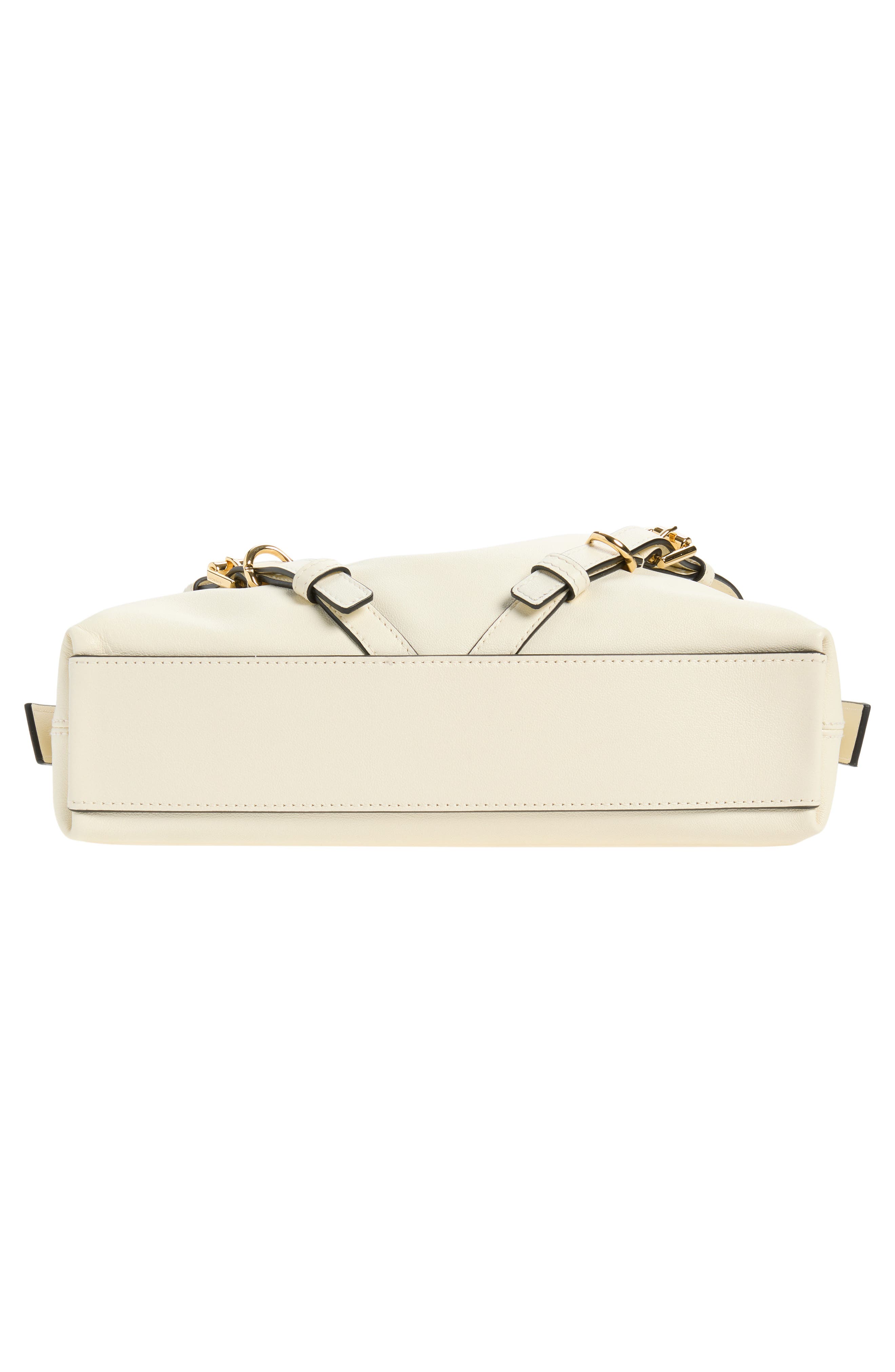 Small Voyou Leather Bucket Bag, Alternate, color, IVORY