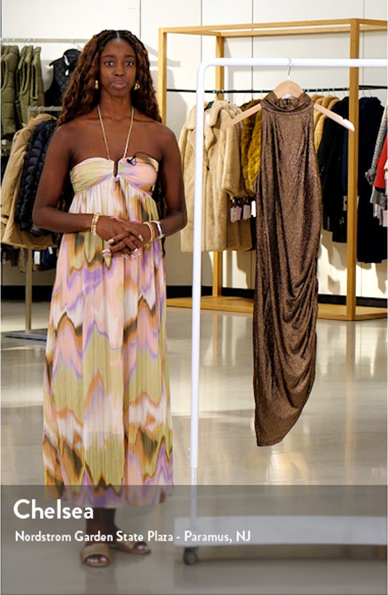 Metallic Asymmetric Cocktail Dress, sales video thumbnail