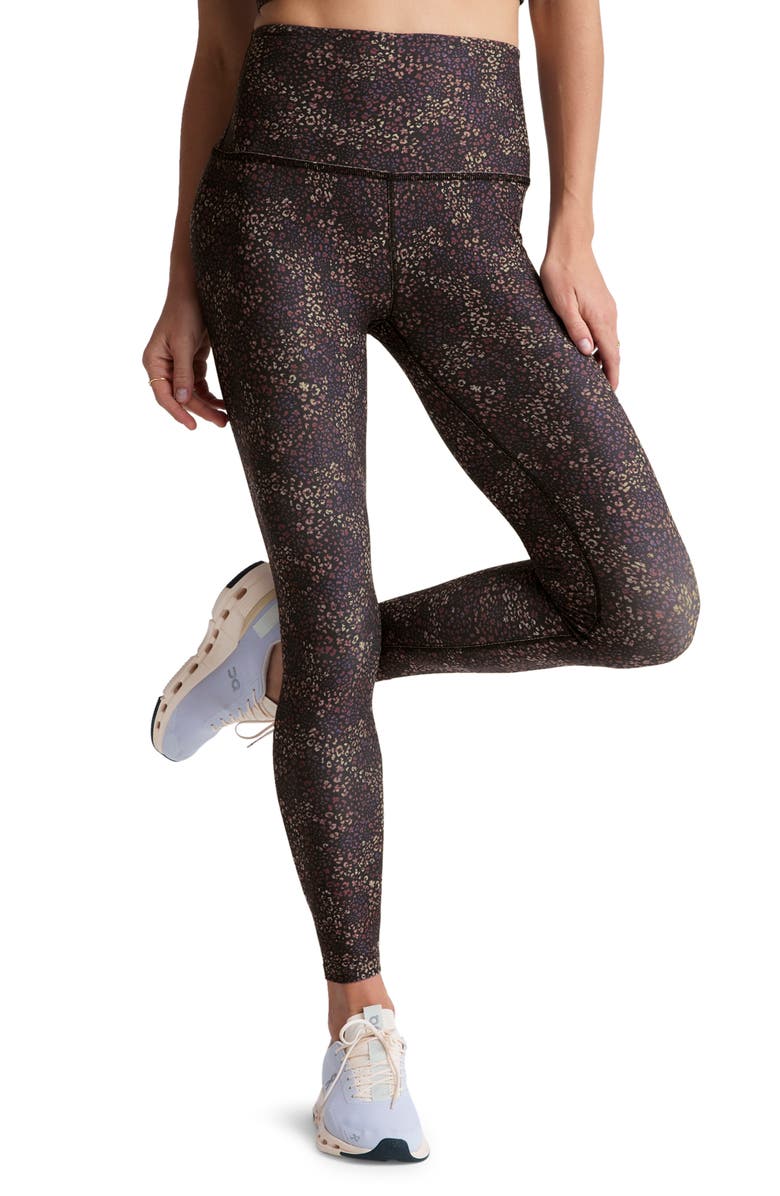 Beyond Yoga SoftMark Caught in the Midi High Waist Leggings, Main, color, Ditsy Leopard