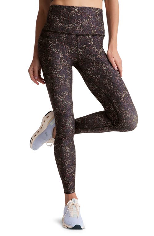 Beyond Yoga Softmark Caugth In The Mid High Waisted Leggings In Disty Leopard In Brown