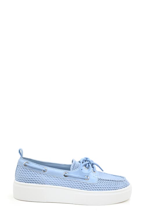Reaction Kenneth Cole Zelda Boat Shoe In Blue Mesh