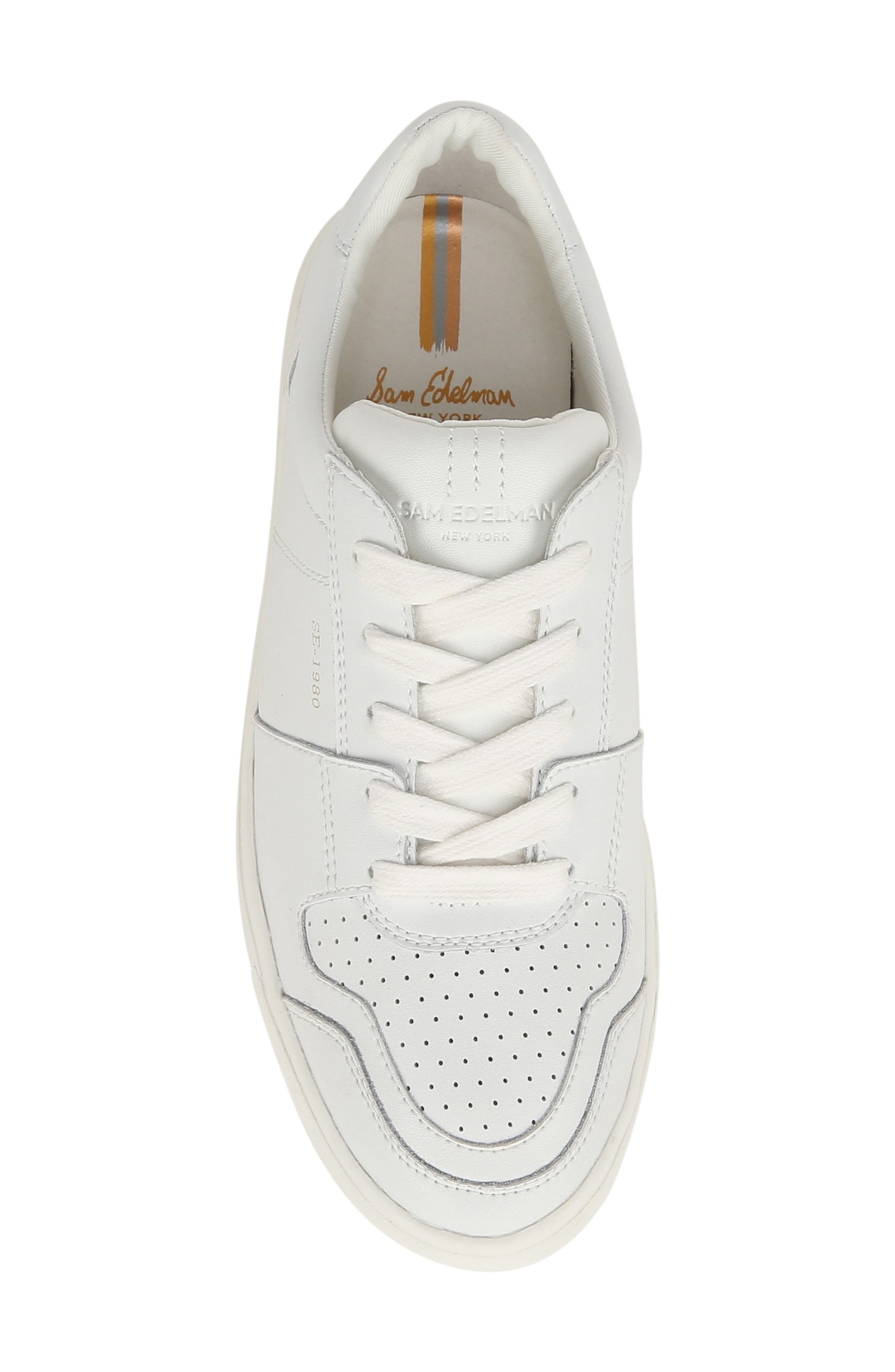 Edie Sneaker, Alternate, color, BRIGHT WHITE