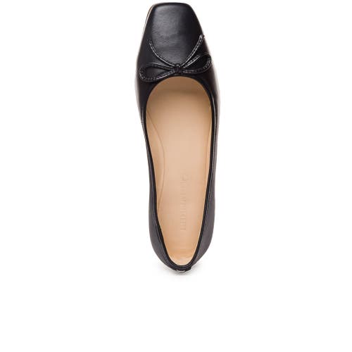 Bernardo Square Toe Ballet Flat In Black