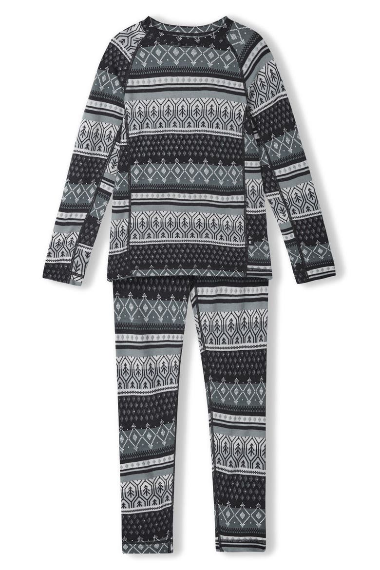 Kids' Taitoa Thermal T-Shirt & Leggings Set, Main, color, BLACK