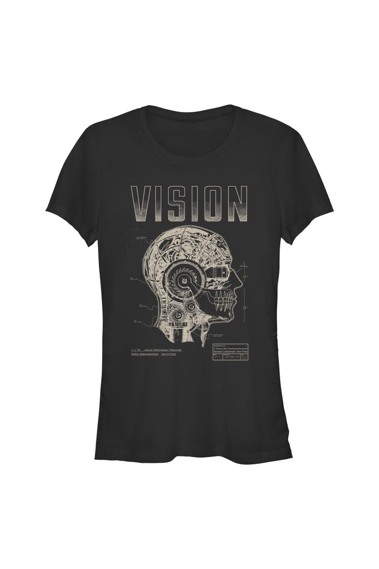 Junior's Schematics Prototype Short Sleeve T-Shirt, Main, color, Black