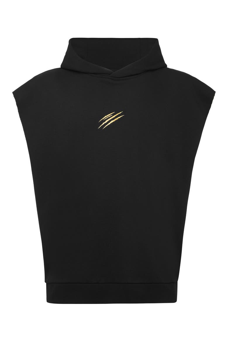 Hooded Sweatshirt Men, Main, color, black/lightgold