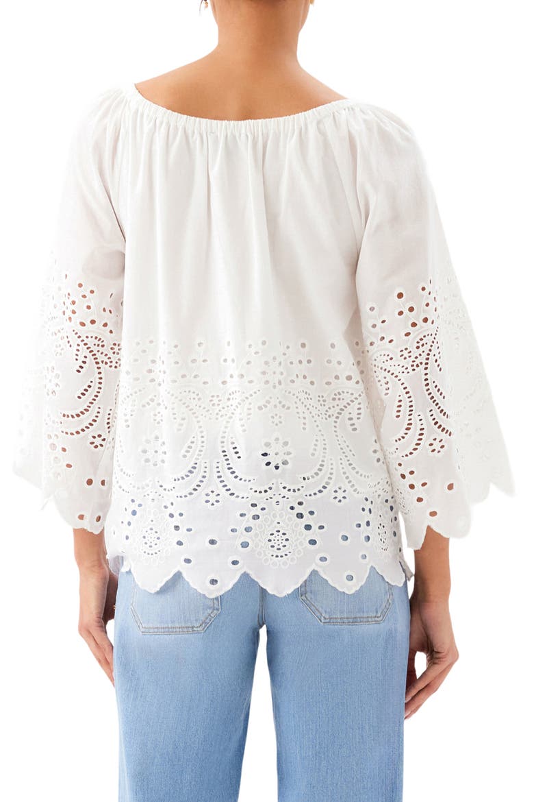 Eyelet Embroidery Woven Shirt, Alternate, color, OFF WHITE